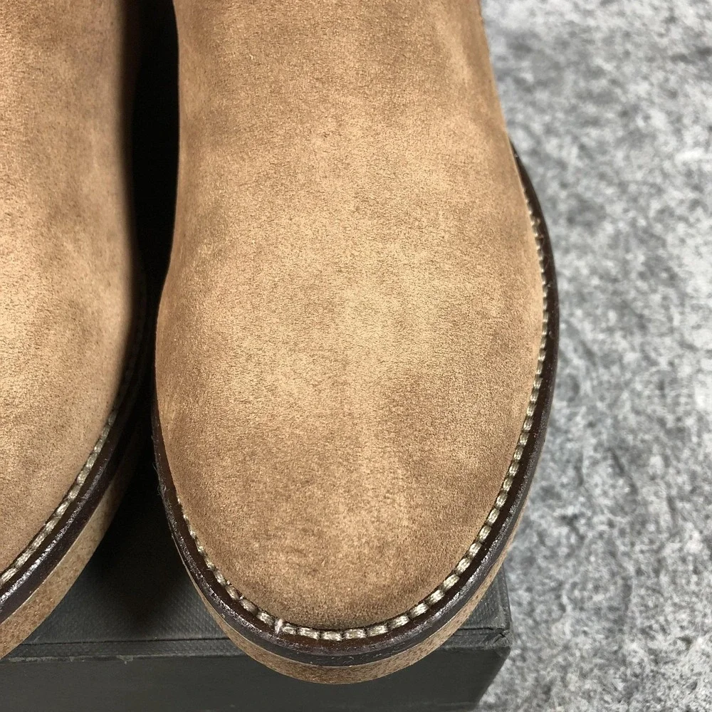 ITALEAU Foliana Ankle Booties Womens 10.5 Brown Suede Waterproof Zip Heel